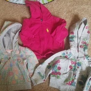 3pc- Infant Light Zip-up Hooded Jackets